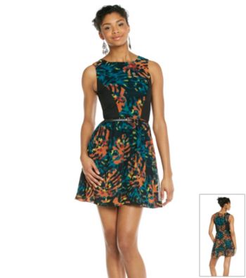Kensie® Leaves Printed Dress
