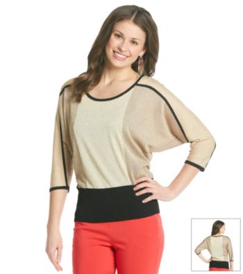 XOXO® Juniors' Colorblock Dolman Sweater