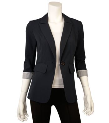 A. Byer Juniors' Cuffed Sleeve Jacket