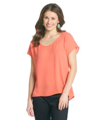 Eyeshadow® Juniors' High-Low Woven Top