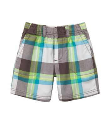 Carter's® Baby Boys' Grey Plaid Woven Pullover Shorts