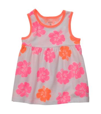 Carter's® Baby Girls' Pink/Grey Floral Swing Tank
