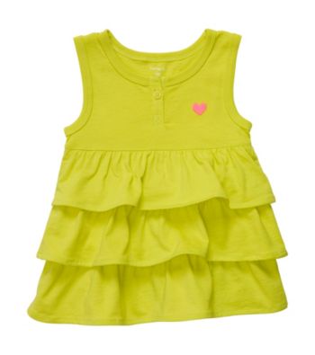 Carter's® Baby Girls' Lime Green Ruffled Tank Top