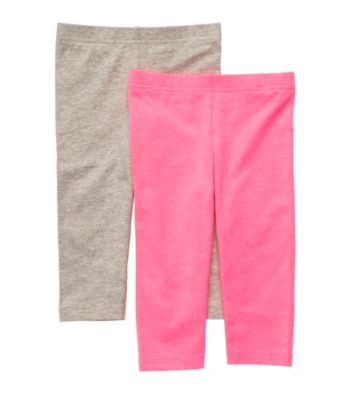 Carter's® Baby Girls' Pink/Grey 2-pk. Capri Leggings