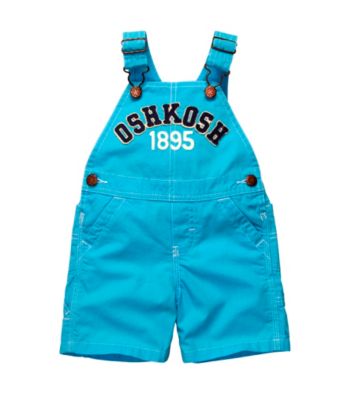 OshKosh B'Gosh® Baby Boys' Bright Blue Logo Shortall