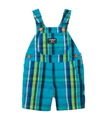 OshKosh B'Gosh® Baby Boys' Blue Plaid Shortall