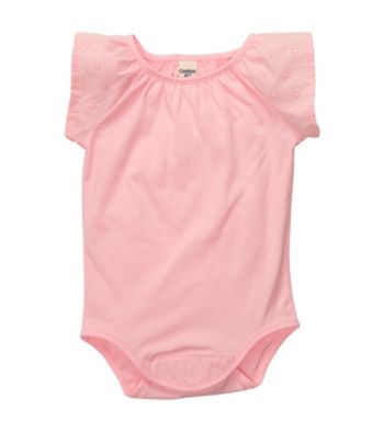 OshKosh B'Gosh® Baby Girls' Pink Flutter Sleeve Bodysuit