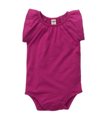OshKosh B'Gosh® Baby Girls' Purple Flutter Sleeve Bodysuit