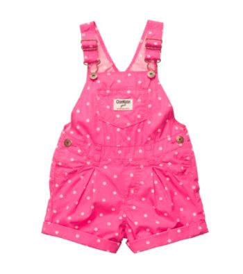 OshKosh B'Gosh® Baby Girls' Pink Polka-Dot Shortall