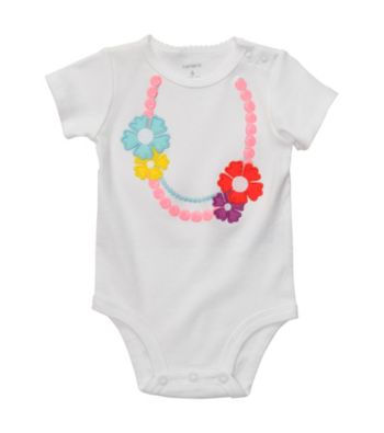 Carter's® Baby Girls' White Necklace Bodysuit