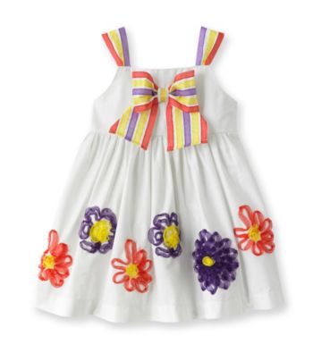 Heartworks Baby Girls' White Flower and Bow Dress