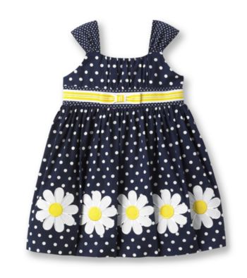Heartworks Baby Girls' Navy/White Polka-Dot Sundress