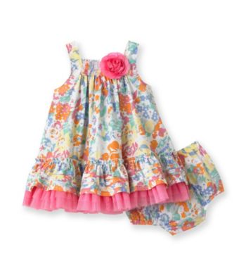 Little Me® Baby Girls' Pink Floral Monet Dress Set