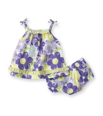 Little Me® Baby Girls' Purple Floral Sunsuit