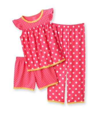 Carter's® Girls' 4-14 Pink 3-pc. Polka-Dot Pajama Set