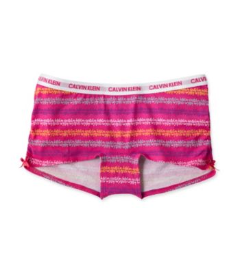 Calvin Klein Girls' 6-16 Pink Logo Boyshorts