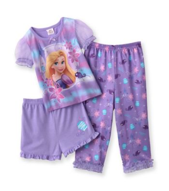 Disney Princess® Girls' 2T-4T Purple 3-pc. Rapunzel Pajama Set