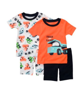 Carter's® Boys' 12M-4T Orange/White 4-pc. Dump Truck Pajama Set