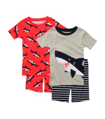 Carter's® Boys' 4-7 Grey/Red 4-pc. Shark Pajama Set