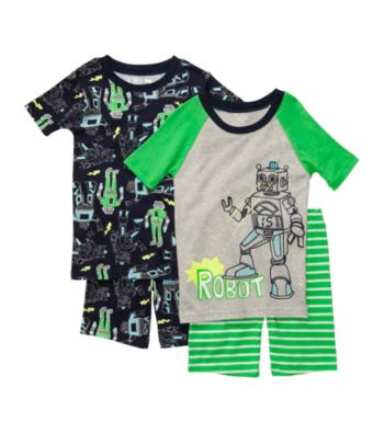 Carter's® Boys' 4-7 Green/Navy 4-pc. Robot Pajama Set