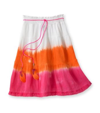 Amy Byer Girls' 7-16 Pink/Orange Dip Dye Skirt