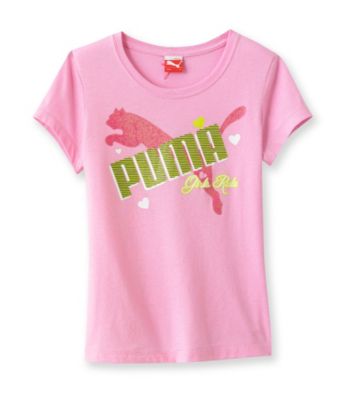 PUMA® Girls' 7-16 Pink Girls Rule Tee