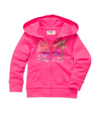 OshKosh B'Gosh® Girls' 2T-6X Hot Pink Hoodie