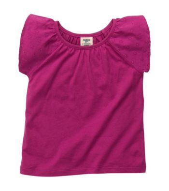 OshKosh B'Gosh® Girls' 2T-4T Purple Flutter Sleeve Tee