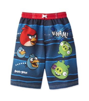 Angry Birds™ Boys' 4-7 Blue Bird Print Swim Trunk