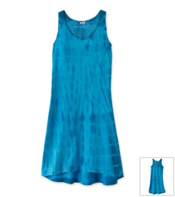 Miss Attitude Girls' 7-16 Tie-Dye High-Low Crochet Back Dress