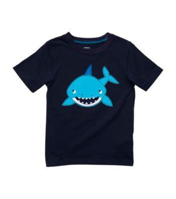 Carter's® Boys' 2T-4T Navy Short Sleeve Shark Tee