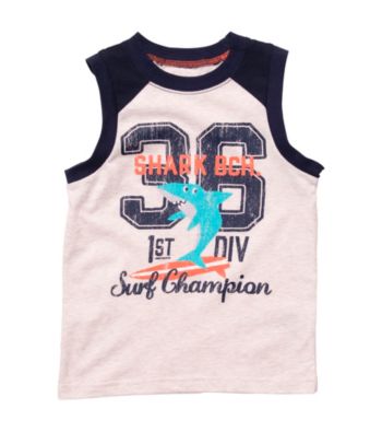Carter's® Boys' 2T-4T Grey Shark 36 Muscle Tee