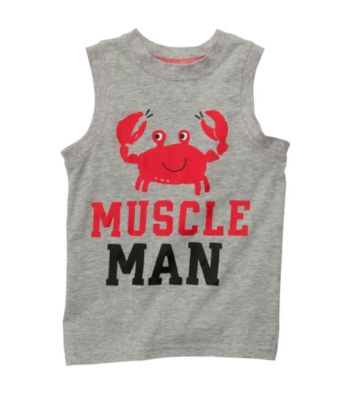 Carter's® Boys' 2T-7 Grey Crab Muscle Tee