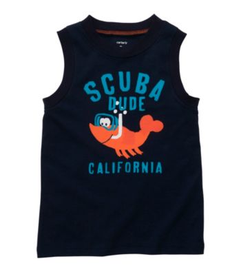 Carter's® Boys' 2T-4T Navy Scuba Dude Muscle Tee
