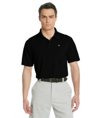 Callaway® Men's Black Short Sleeve Solid Polo