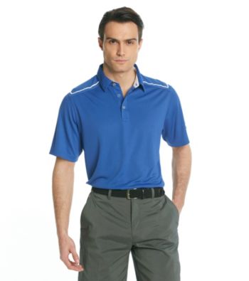 Callaway® Men's Deep Ultra Marine Short Sleeve Polo with Striped Shoulder