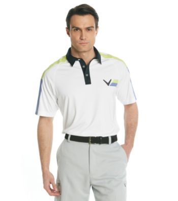 Callaway® Men's Wild Lime Short Sleeve Colorblock Polo