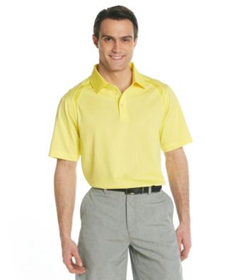 Callaway® Men's Aurora Yellow Short Sleeve Mini Jacquard Polo
