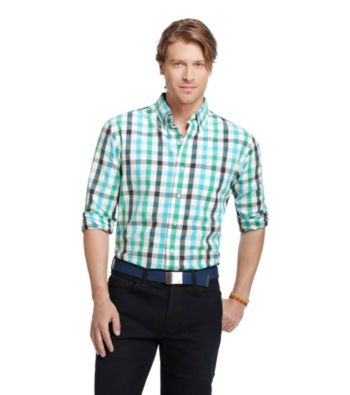 Izod® Men's Checkerboard Plaid Woven Shirt