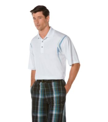 PGA TOUR® Men's Bright White Ergo Print Polo