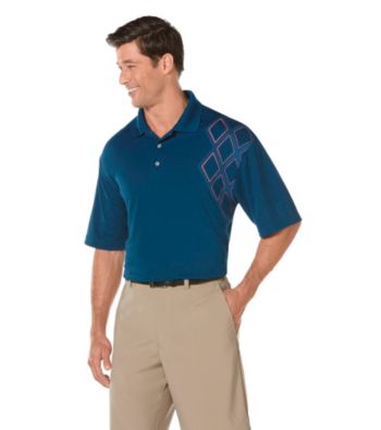 PGA TOUR® Men's Poseidon Assymetrical Printed Polo