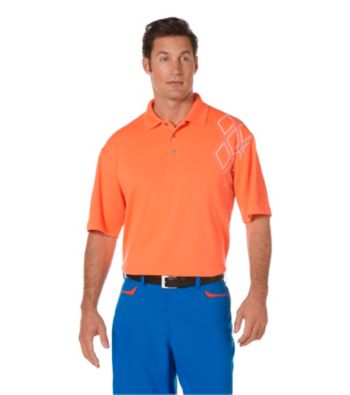 PGA TOUR® Men's Nasturtium Assymetrical Printed Polo
