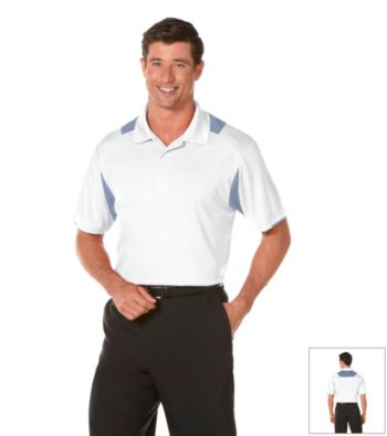PGA TOUR® Men's Bright White Fitted Colorblock Polo