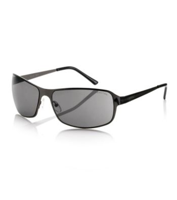 Kenneth Cole New York® Men's Gunmetal Wrap Navigator Sunglasses