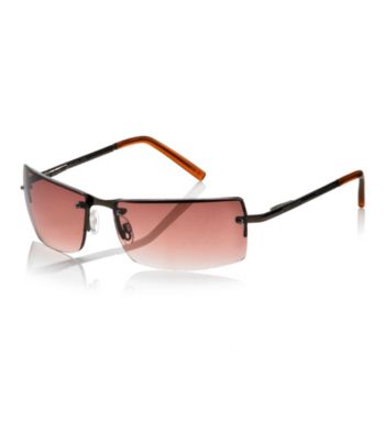 Kenneth Cole New York® Men's Brown Rimless Rectangle Sunglasses