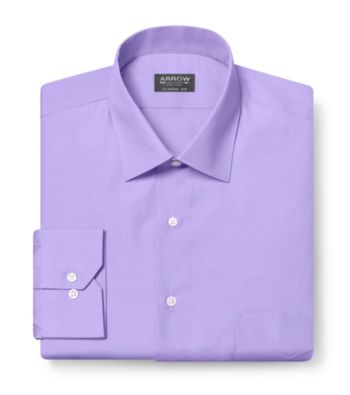Arrow® Men's Light Purple Long Sleeve Poplin Dress Shirt