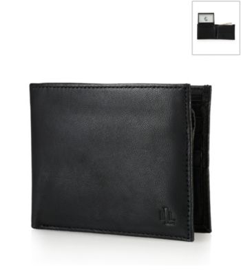 Lauren® Men's Black Burnished Leather Passcase Wallet