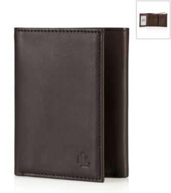 Lauren® Men's Brown Burnished Leather Trifold Wallet