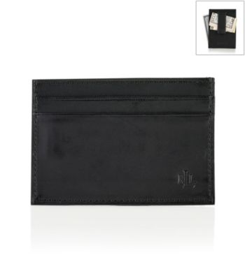 Lauren® Men's Black Burnished Leather Money Clip
