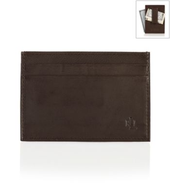 Lauren® Men's Brown Burnished Leather Money Clip